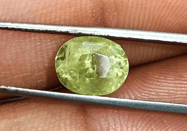 GSI Certified 3.44ct Intense Greenish Yellow Sri Lanka Chrysoberyl, 100% Natural Earth Mined untreated Gemstone - SMSGEMS 