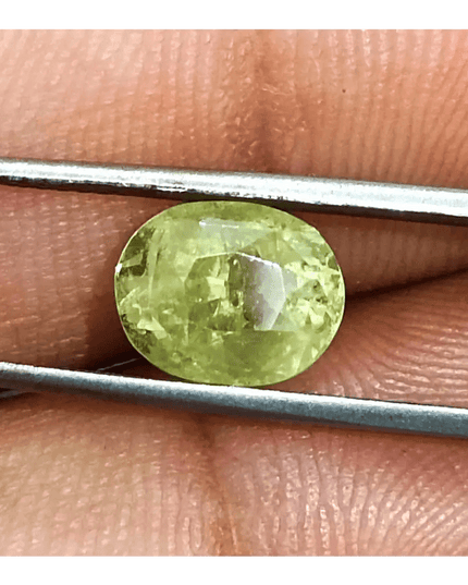 GSI Certified 3.44ct Intense Greenish Yellow Sri Lanka Chrysoberyl, 100% Natural Earth Mined untreated Gemstone - SMSGEMS 