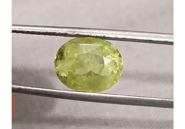 GSI Certified 3.44ct Intense Greenish Yellow Sri Lanka Chrysoberyl, 100% Natural Earth Mined untreated Gemstone - SMSGEMS 