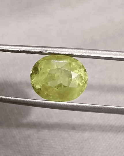 GSI Certified 3.44ct Intense Greenish Yellow Sri Lanka Chrysoberyl, 100% Natural Earth Mined untreated Gemstone - SMSGEMS 