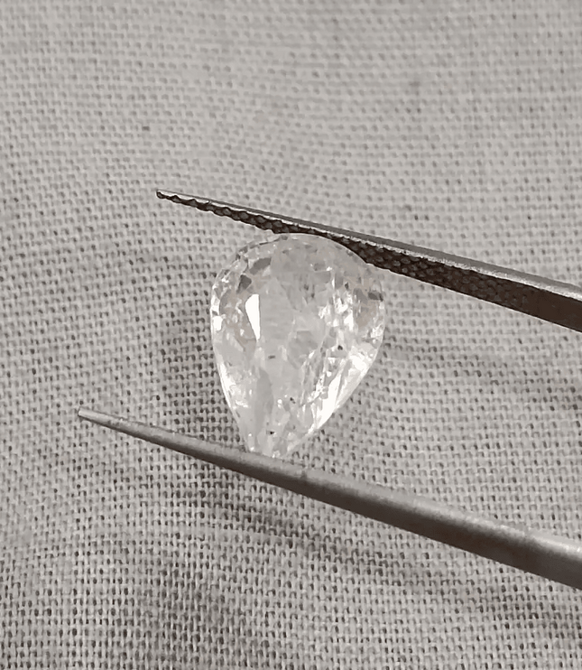 GSI Certified 3.50ct White Sapphire, Natural Untreated Gemstone - SMSGEMS 