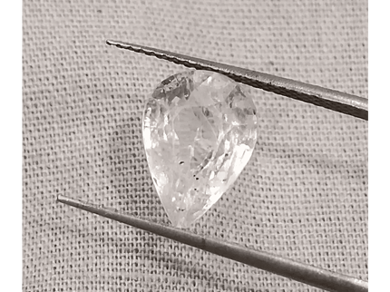 GSI Certified 3.50ct White Sapphire, Natural Untreated Gemstone - SMSGEMS 
