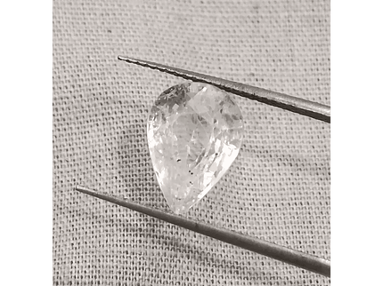 GSI Certified 3.50ct White Sapphire, Natural Untreated Gemstone - SMSGEMS 