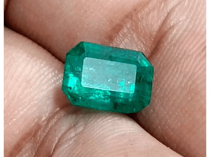 GSI Certified 3.51ct Zambian Emerald , 100% Natural Gem - SMSGEMS 