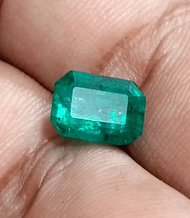 GSI Certified 3.51ct Zambian Emerald , 100% Natural Gem - SMSGEMS 