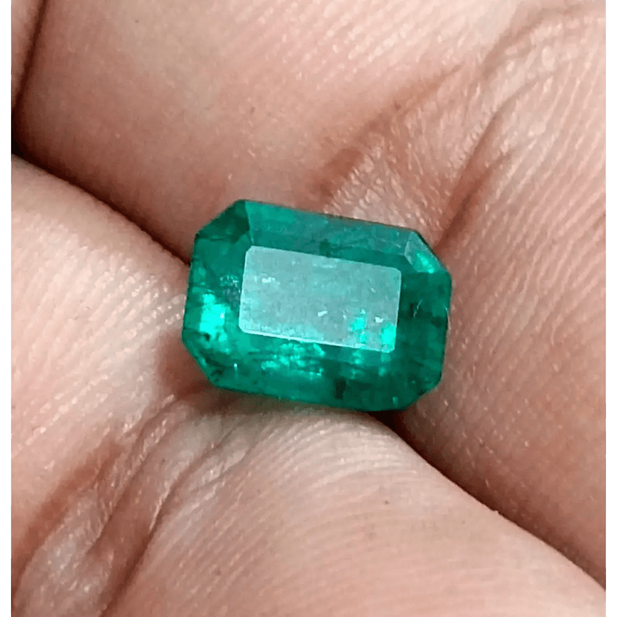 GSI Certified 3.51ct Zambian Emerald , 100% Natural Gem - SMSGEMS 