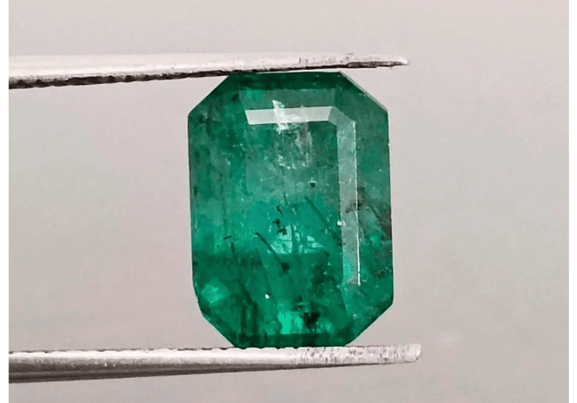 GSI Certified 3.51ct Zambian Emerald , 100% Natural Gem - SMSGEMS 