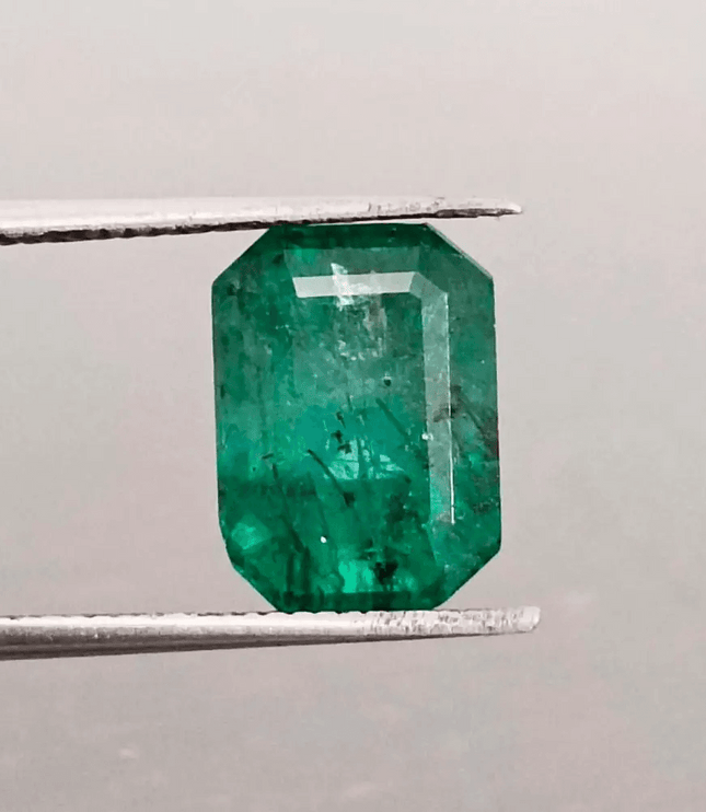 GSI Certified 3.51ct Zambian Emerald , 100% Natural Gem - SMSGEMS 