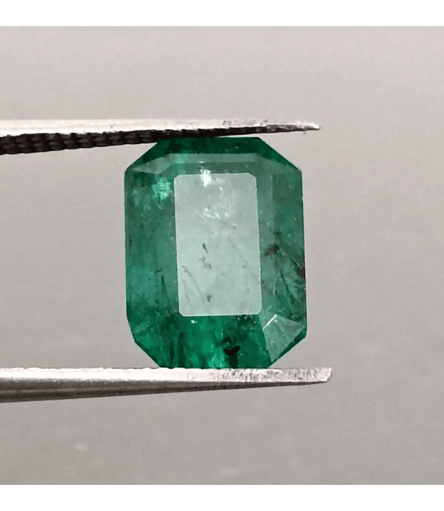 GSI Certified 3.51ct Zambian Emerald , 100% Natural Gem - SMSGEMS 