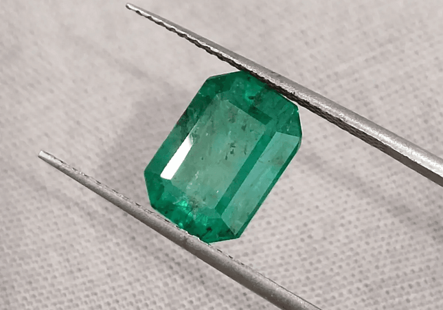 GSI Certified 3.51ct Zambian Emerald , 100% Natural Gem - SMSGEMS 