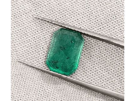 GSI Certified 3.51ct Zambian Emerald , 100% Natural Gem - SMSGEMS 