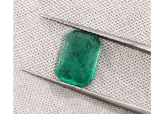 GSI Certified 3.51ct Zambian Emerald , 100% Natural Gem - SMSGEMS 