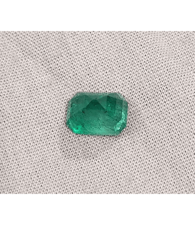 GSI Certified 3.51ct Zambian Emerald , 100% Natural Gem - SMSGEMS 