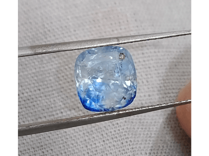 GSI Certified 3.58ct Blue Ceylon Sapphire, Natural untreated Gemstone - SMSGEMS 