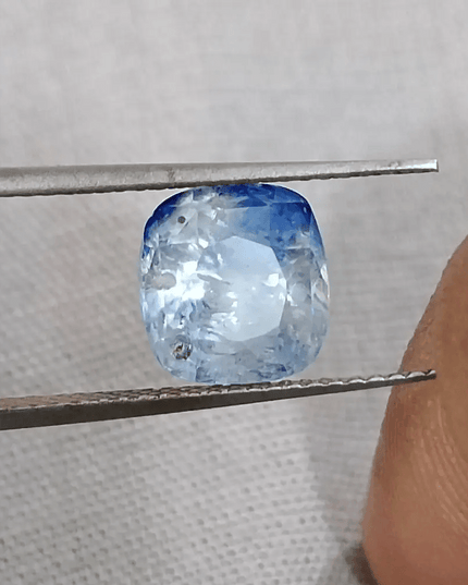 GSI Certified 3.58ct Blue Ceylon Sapphire, Natural untreated Gemstone - SMSGEMS 