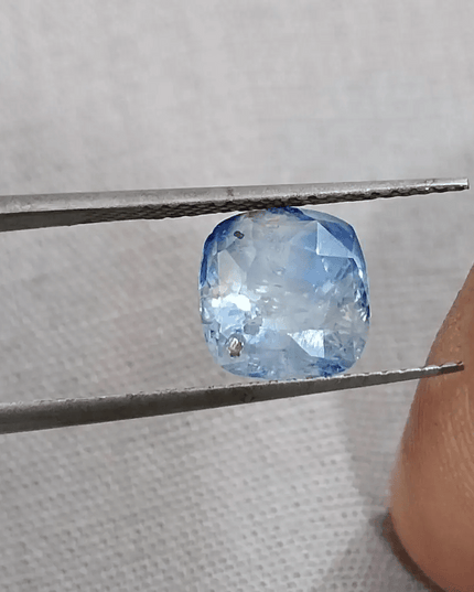 GSI Certified 3.58ct Blue Ceylon Sapphire, Natural untreated Gemstone - SMSGEMS 
