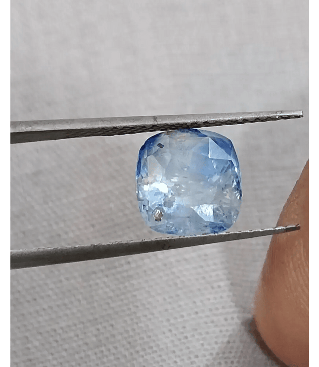GSI Certified 3.58ct Blue Ceylon Sapphire, Natural untreated Gemstone - SMSGEMS 