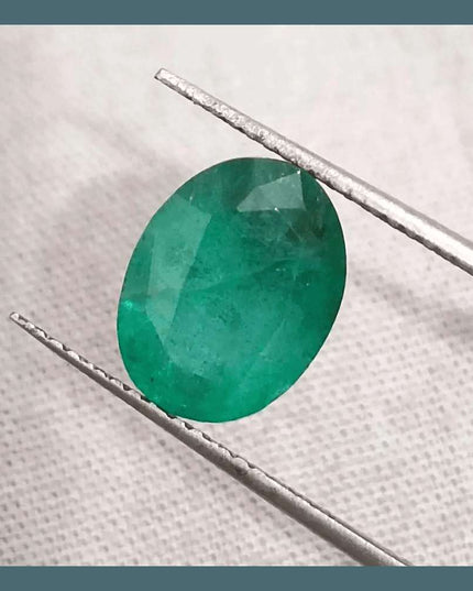 3.59ct Zambian Emerald Natural GSI Certified - SMSGEMS 