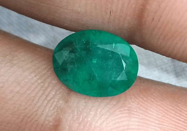 3.59ct Zambian Emerald Natural GSI Certified - SMSGEMS 