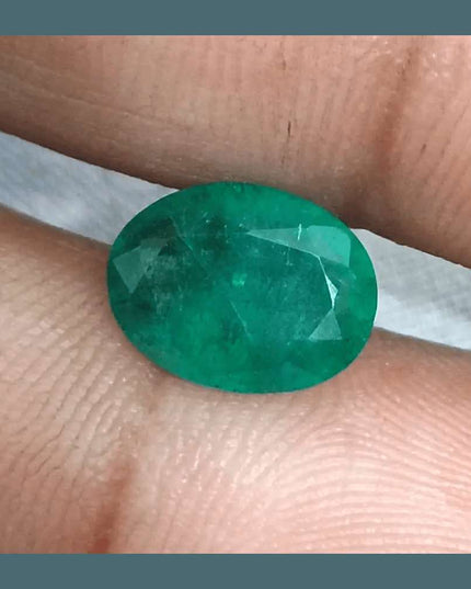 3.59ct Zambian Emerald Natural GSI Certified - SMSGEMS 