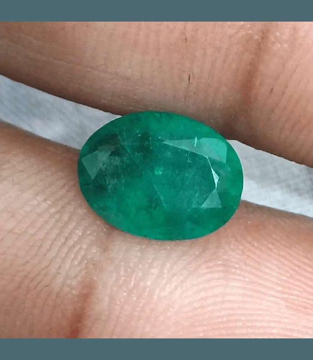 3.59ct Zambian Emerald Natural GSI Certified - SMSGEMS 