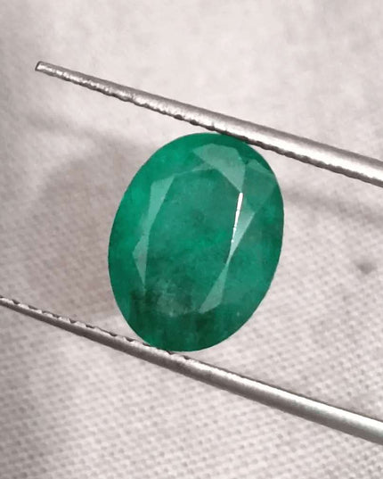 3.59ct Zambian Emerald Natural GSI Certified - SMSGEMS 