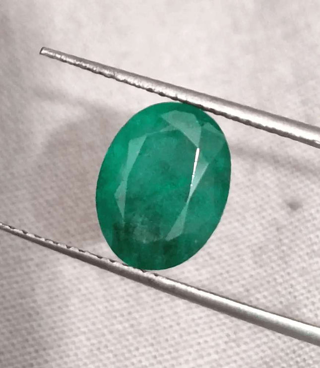 3.59ct Zambian Emerald Natural GSI Certified - SMSGEMS 