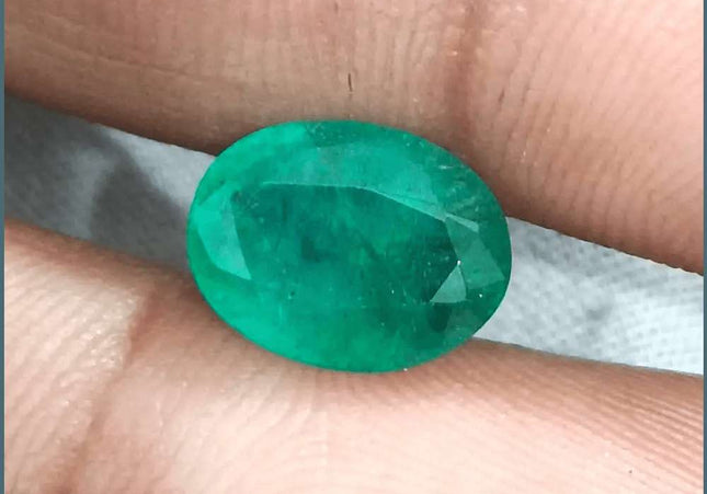 3.59ct Zambian Emerald Natural GSI Certified - SMSGEMS 