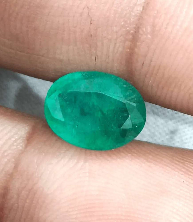 3.59ct Zambian Emerald Natural GSI Certified - SMSGEMS 