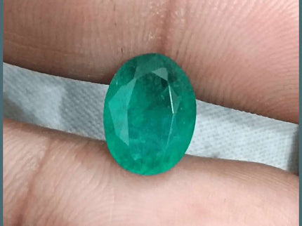 3.59ct Zambian Emerald Natural GSI Certified - SMSGEMS 