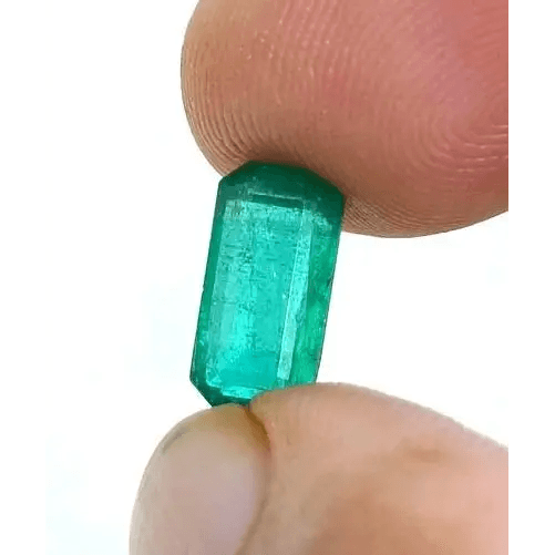 GSI Certified 3.60ct Medium Vivid Green Swat Emerald , 100% Natural Earth Mined Gem. - SMSGEMS 