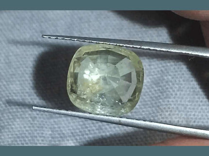 3.60ct Natural Ceylon Yellow Sapphire GSI Certified - SMSGEMS 
