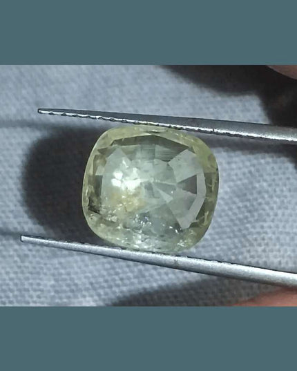 3.60ct Natural Ceylon Yellow Sapphire GSI Certified - SMSGEMS 