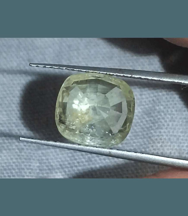 3.60ct Natural Ceylon Yellow Sapphire GSI Certified - SMSGEMS 