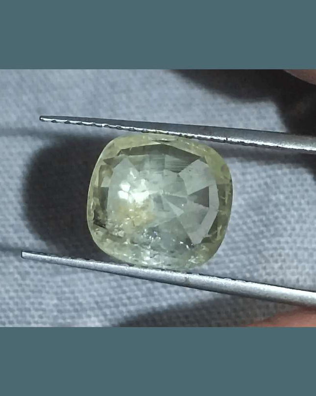 3.60ct Natural Ceylon Yellow Sapphire GSI Certified - SMSGEMS 