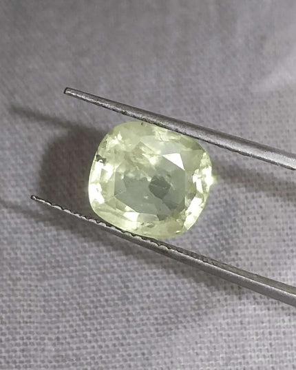 3.60ct Natural Ceylon Yellow Sapphire GSI Certified - SMSGEMS 