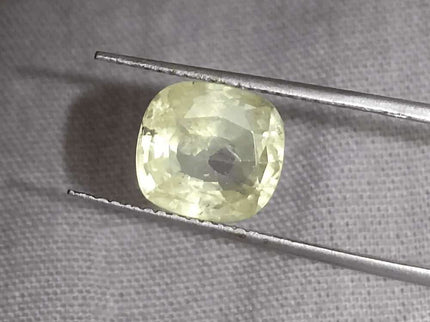 3.60ct Natural Ceylon Yellow Sapphire GSI Certified - SMSGEMS 