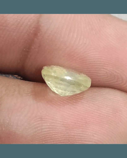 3.60ct Natural Ceylon Yellow Sapphire GSI Certified - SMSGEMS 