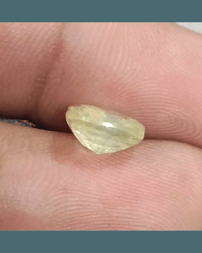 3.60ct Natural Ceylon Yellow Sapphire GSI Certified - SMSGEMS 