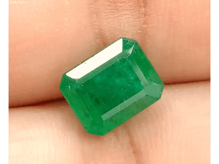 GSI Certified 3.67ct Medium Deep Green Zambian Emerald , Natural Earth Mined Gemstone. - SMSGEMS 
