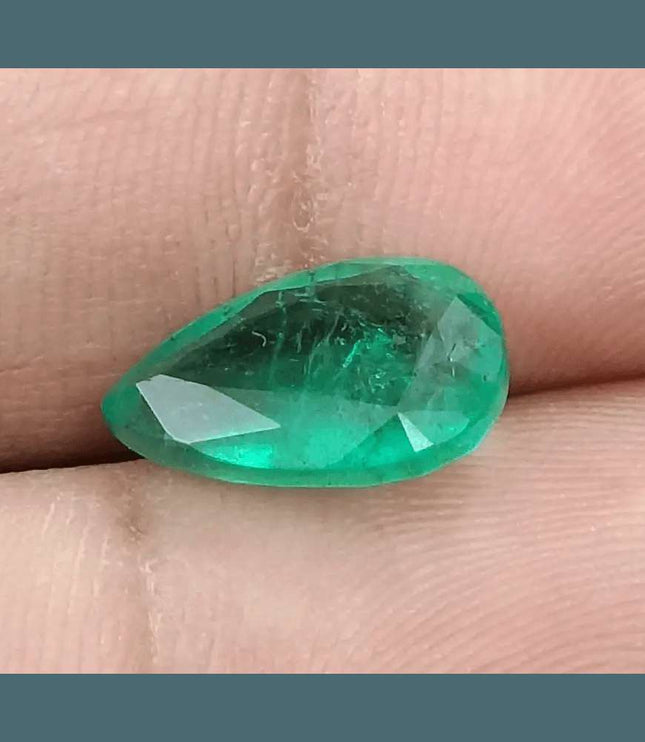 3.78ct GSI Certified Natural Deep Green Emerald - SMSGEMS 