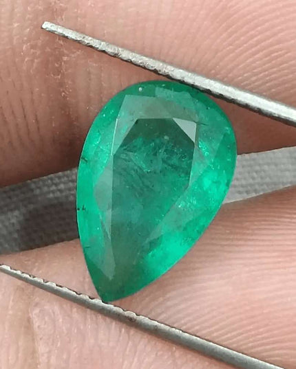 3.78ct GSI Certified Natural Deep Green Emerald - SMSGEMS 
