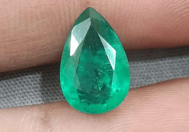 3.78ct GSI Certified Natural Deep Green Emerald - SMSGEMS 