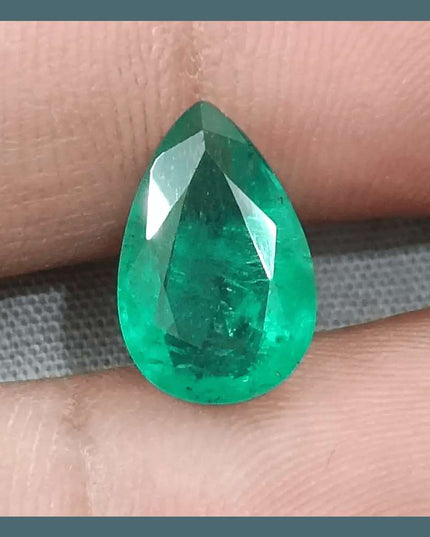 3.78ct GSI Certified Natural Deep Green Emerald - SMSGEMS 