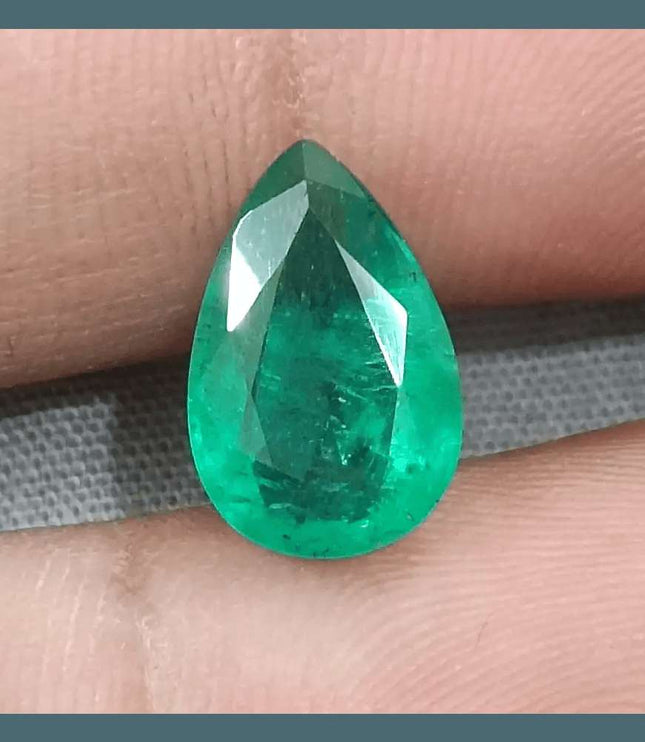 3.78ct GSI Certified Natural Deep Green Emerald - SMSGEMS 