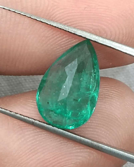 3.78ct GSI Certified Natural Deep Green Emerald - SMSGEMS 