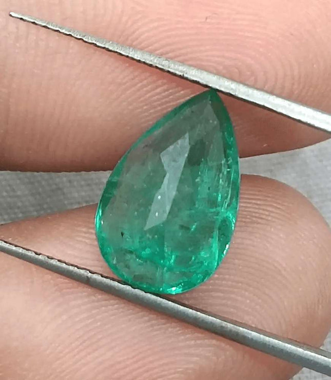 3.78ct GSI Certified Natural Deep Green Emerald - SMSGEMS 