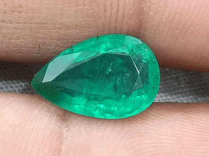 3.78ct GSI Certified Natural Deep Green Emerald - SMSGEMS 