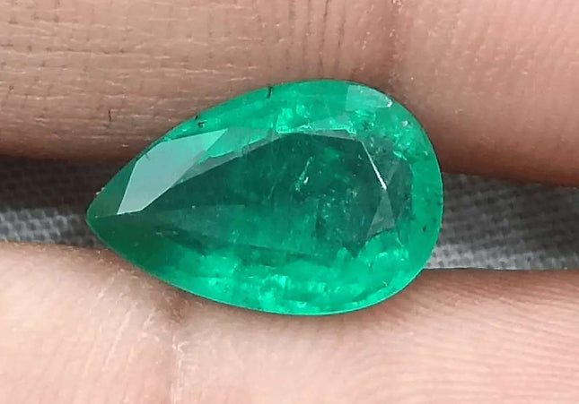 3.78ct GSI Certified Natural Deep Green Emerald - SMSGEMS 