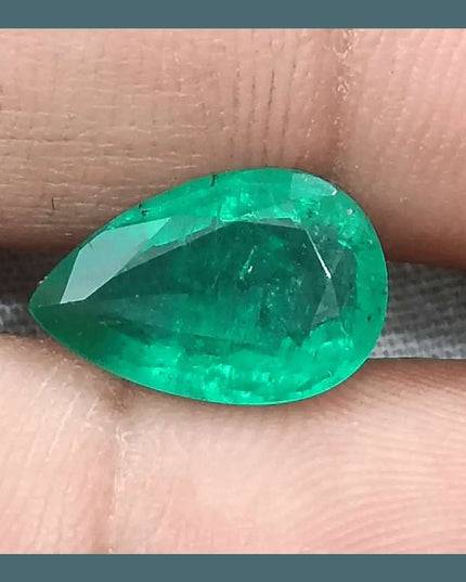 3.78ct GSI Certified Natural Deep Green Emerald - SMSGEMS 